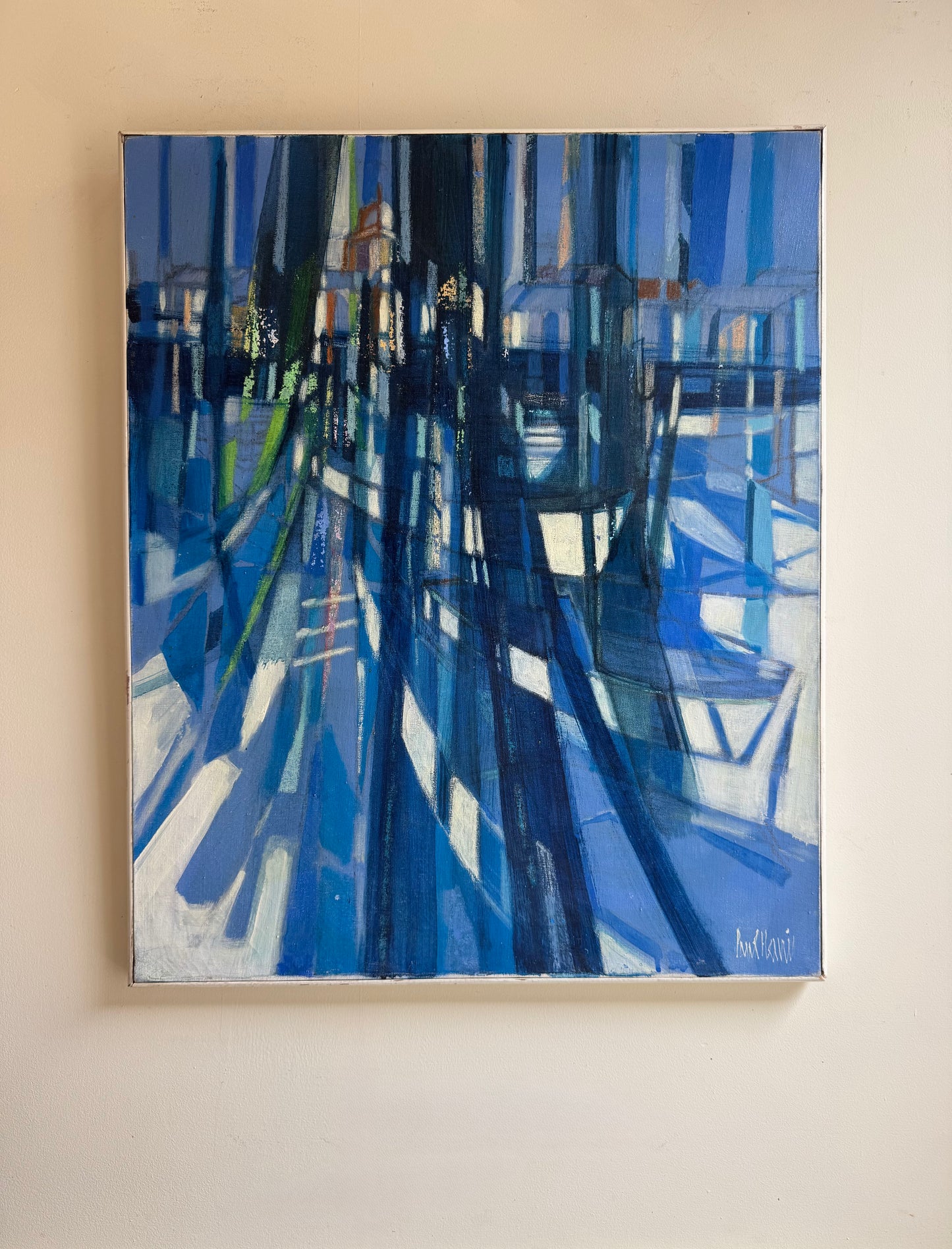 Signed Abstract in Ultramarine