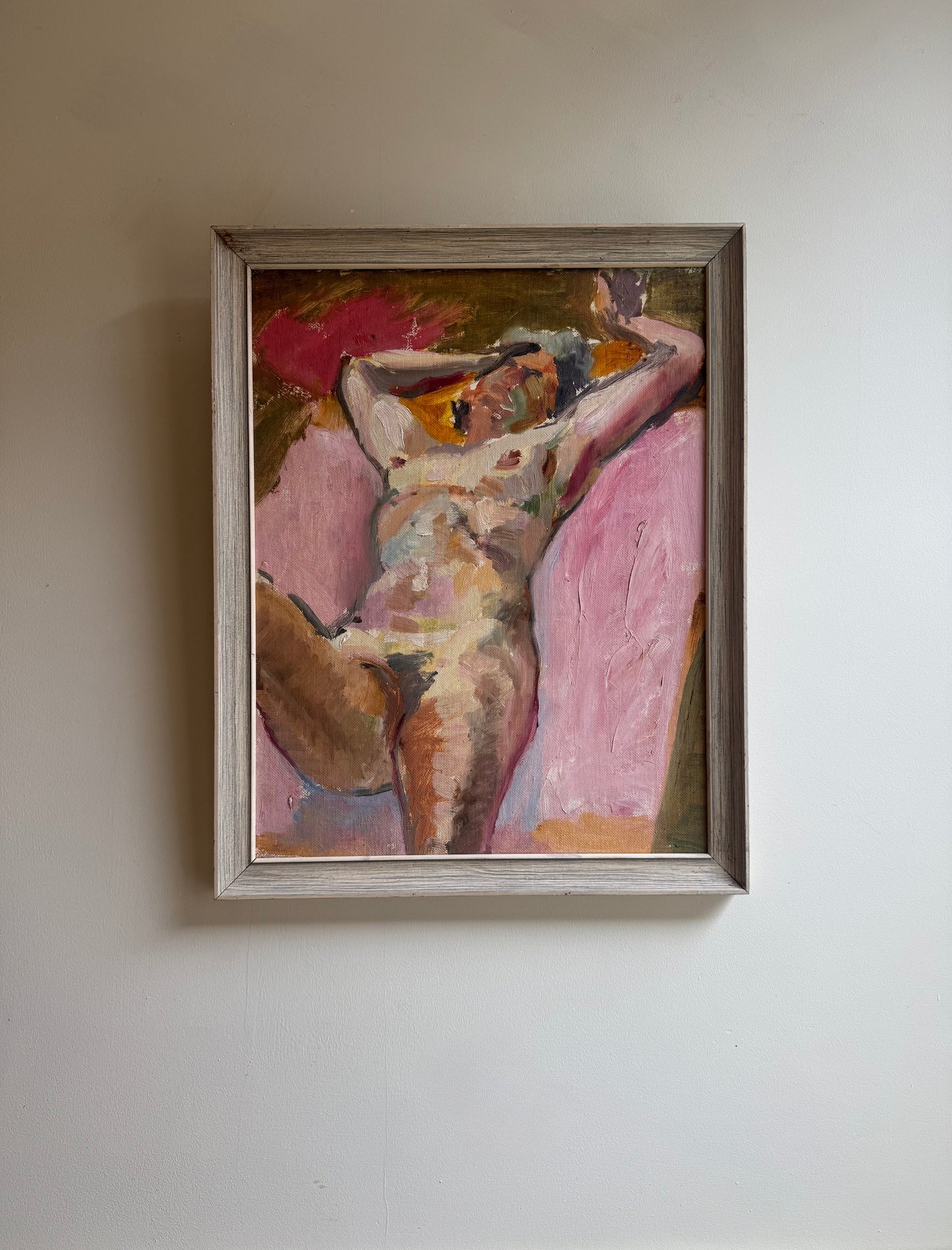 Reclining Nude on Pink