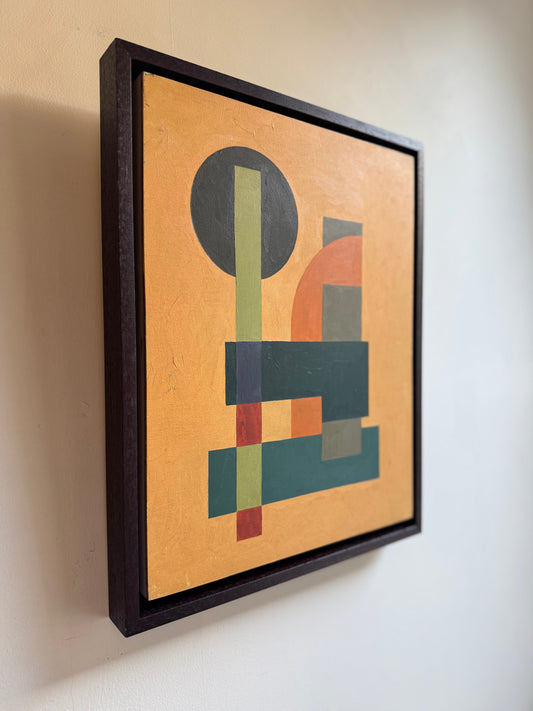 Ochre Geometric Abstract