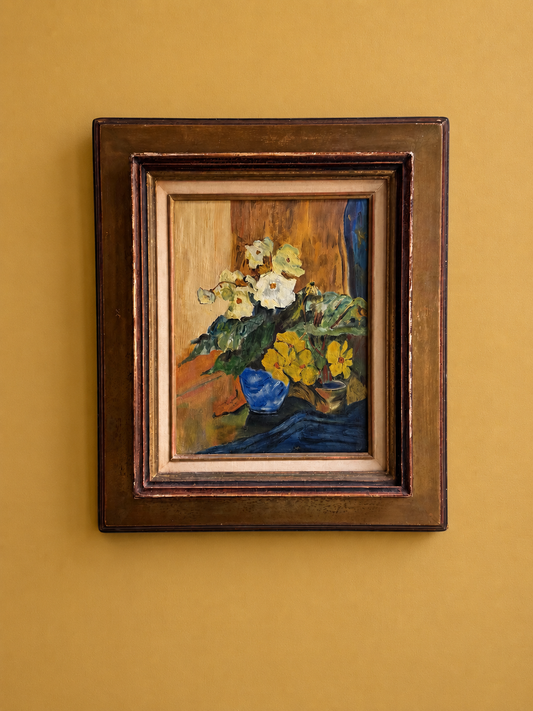 Blue Vase with Primroses