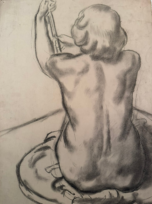 Female Nude - Charcoal on Paper