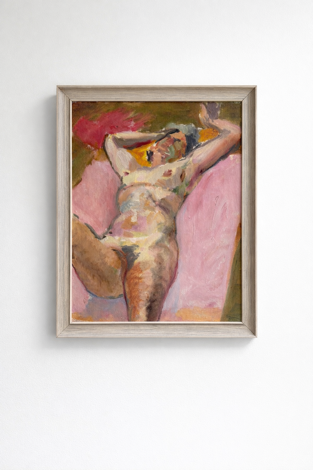 Reclining Nude on Pink