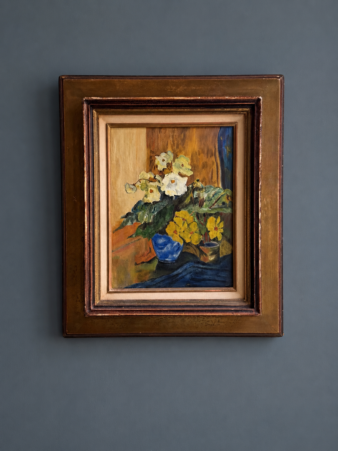 Blue Vase with Primroses