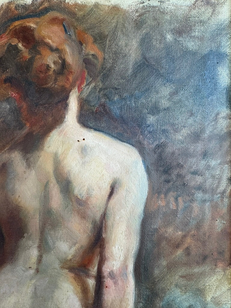 French Nude Oil on Canvas