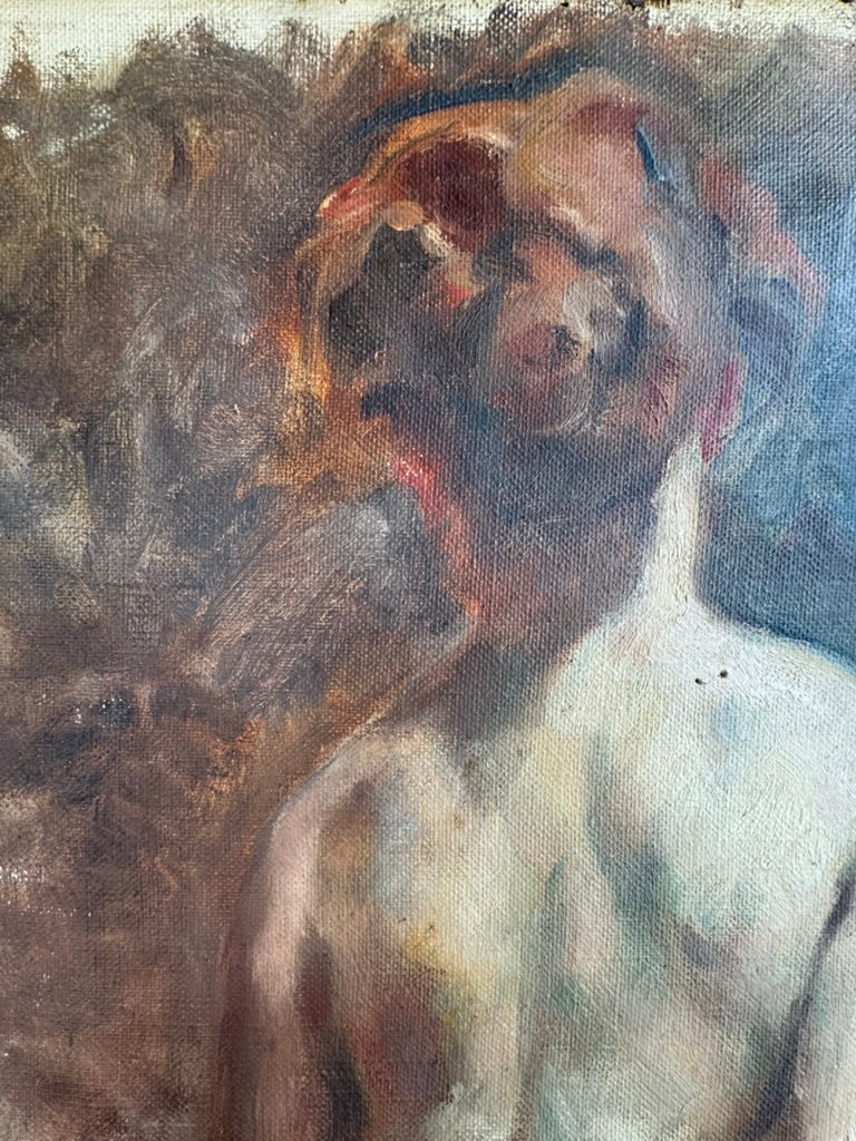 French Nude Oil on Canvas