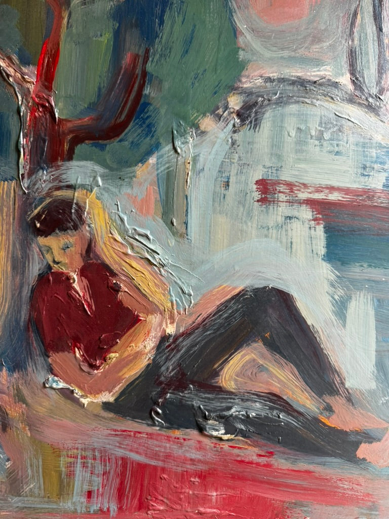 Resting Figure with Goat