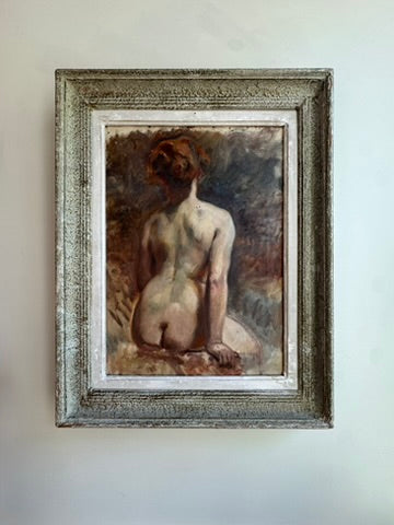 French Nude Oil on Canvas