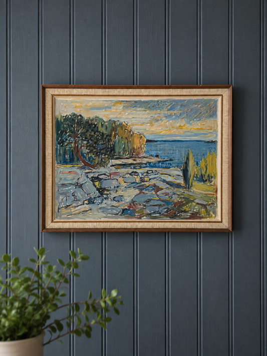 Swedish Coastal Landscape, dated 1953