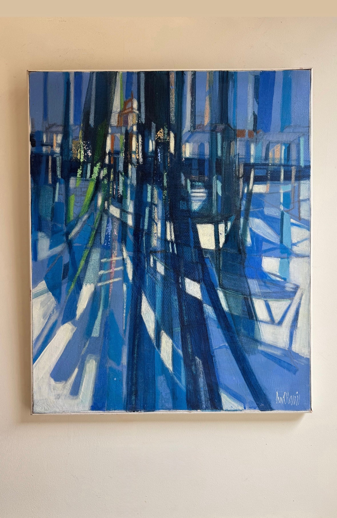 Signed Abstract in Ultramarine