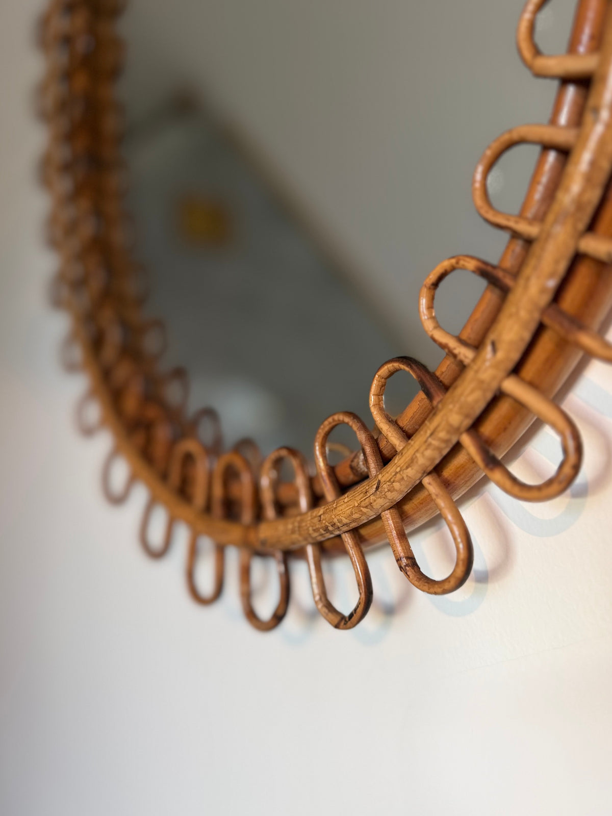 Franco Albini Oval Cane Mirror