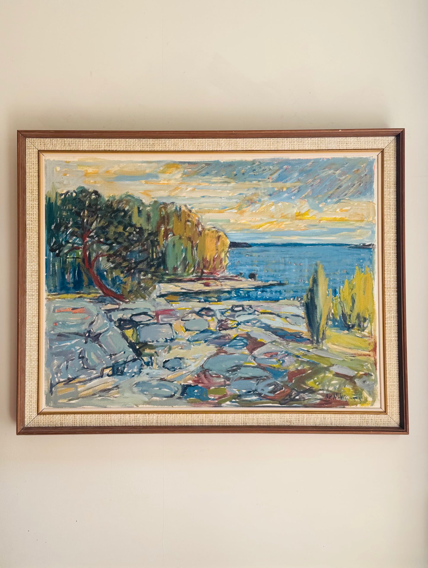 Swedish Coastal Landscape, dated 1953