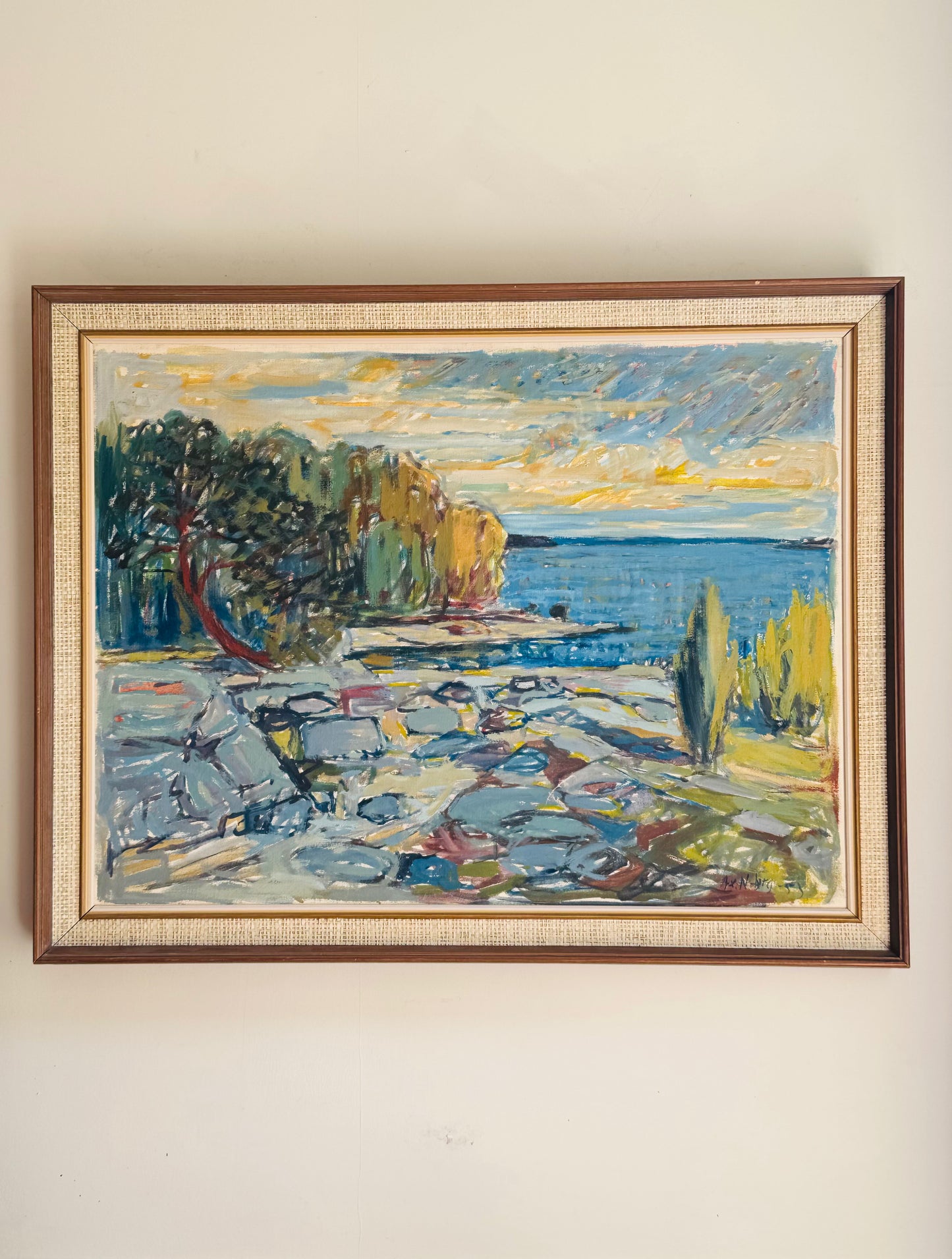 Swedish Coastal Landscape, dated 1953