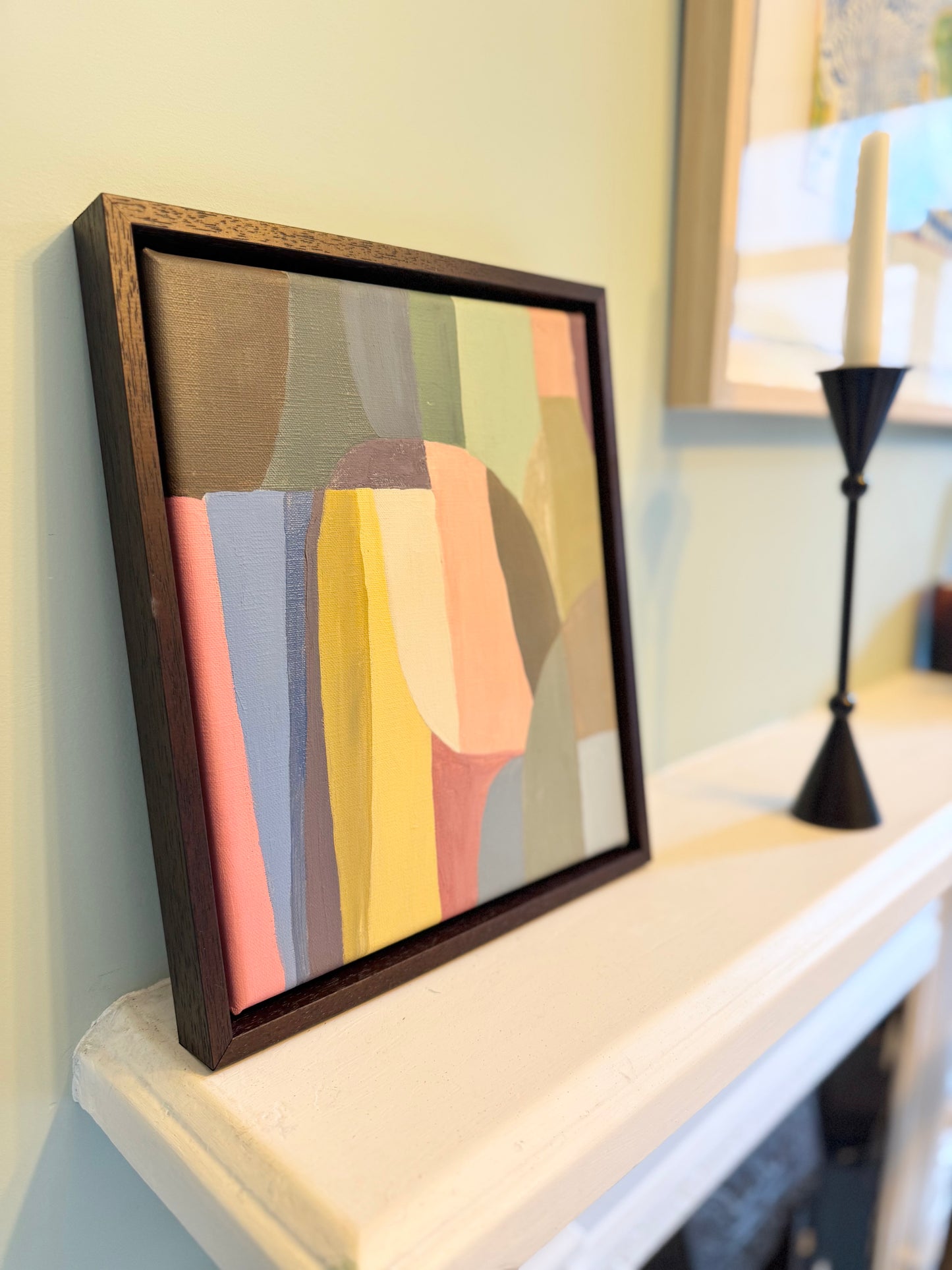 Pastel Abstract on Canvas