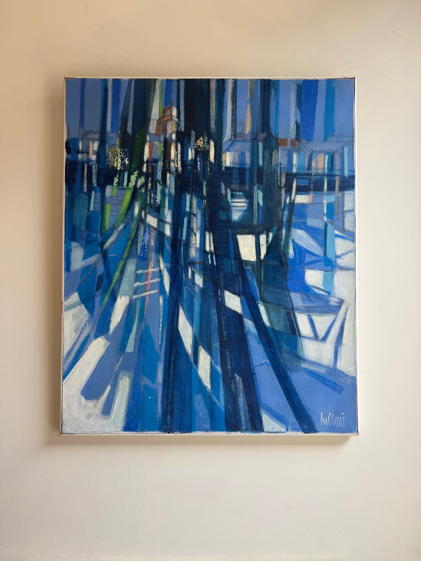 Signed Abstract in Ultramarine