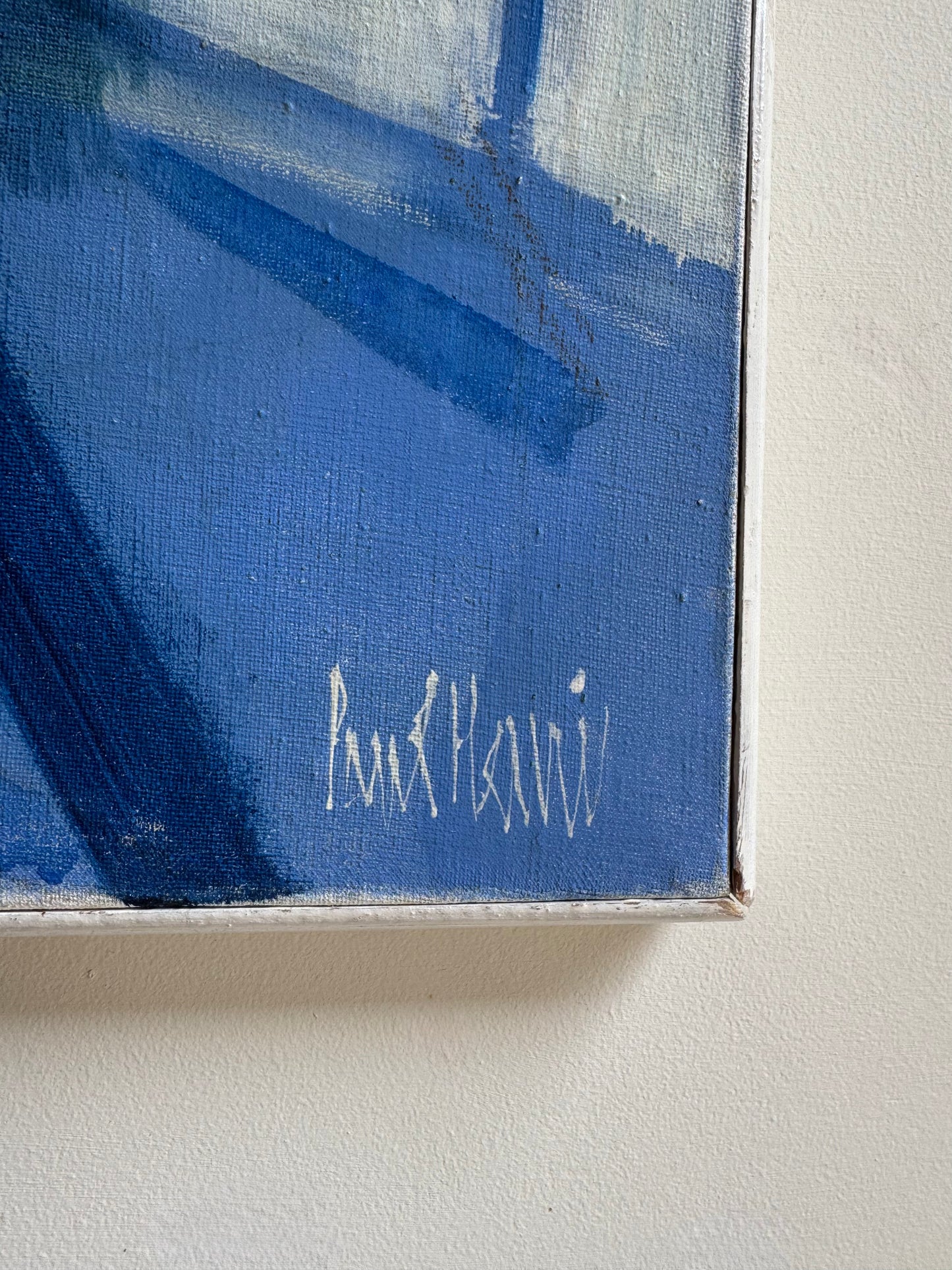 Signed Abstract in Ultramarine