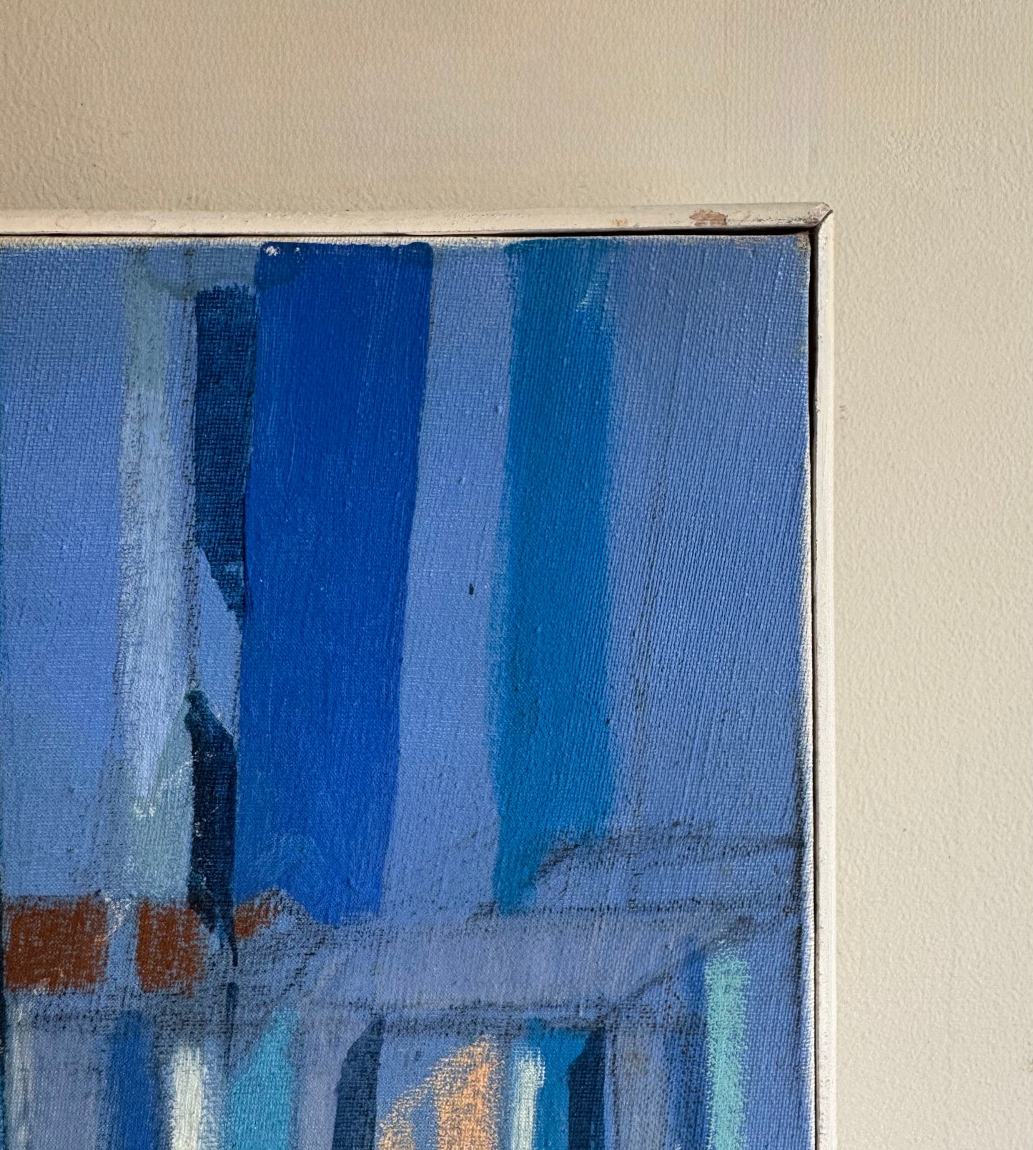 Signed Abstract in Ultramarine