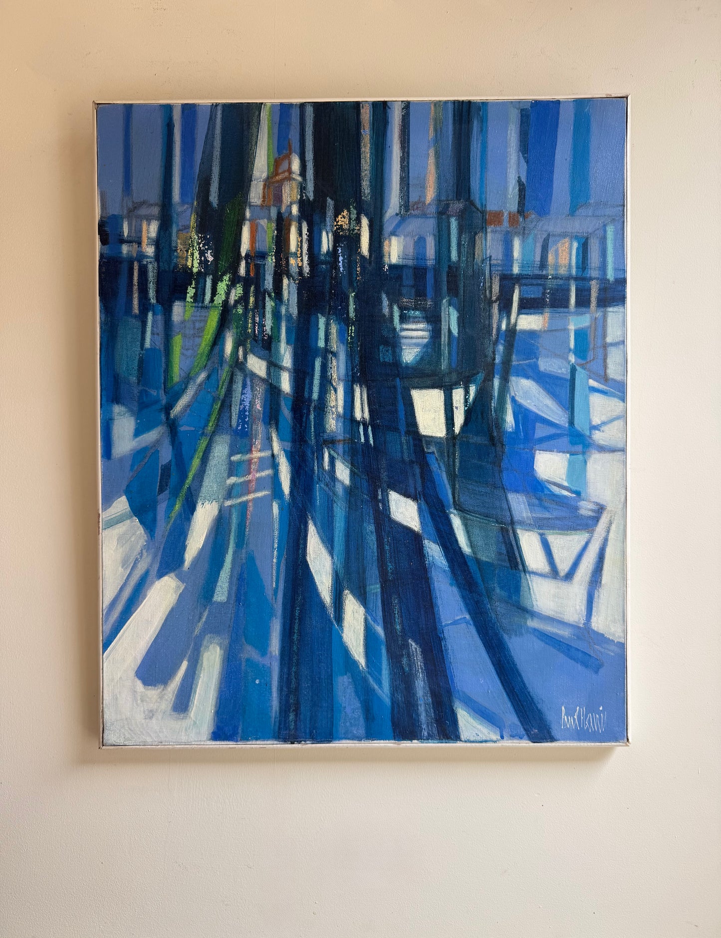 Signed Abstract in Ultramarine