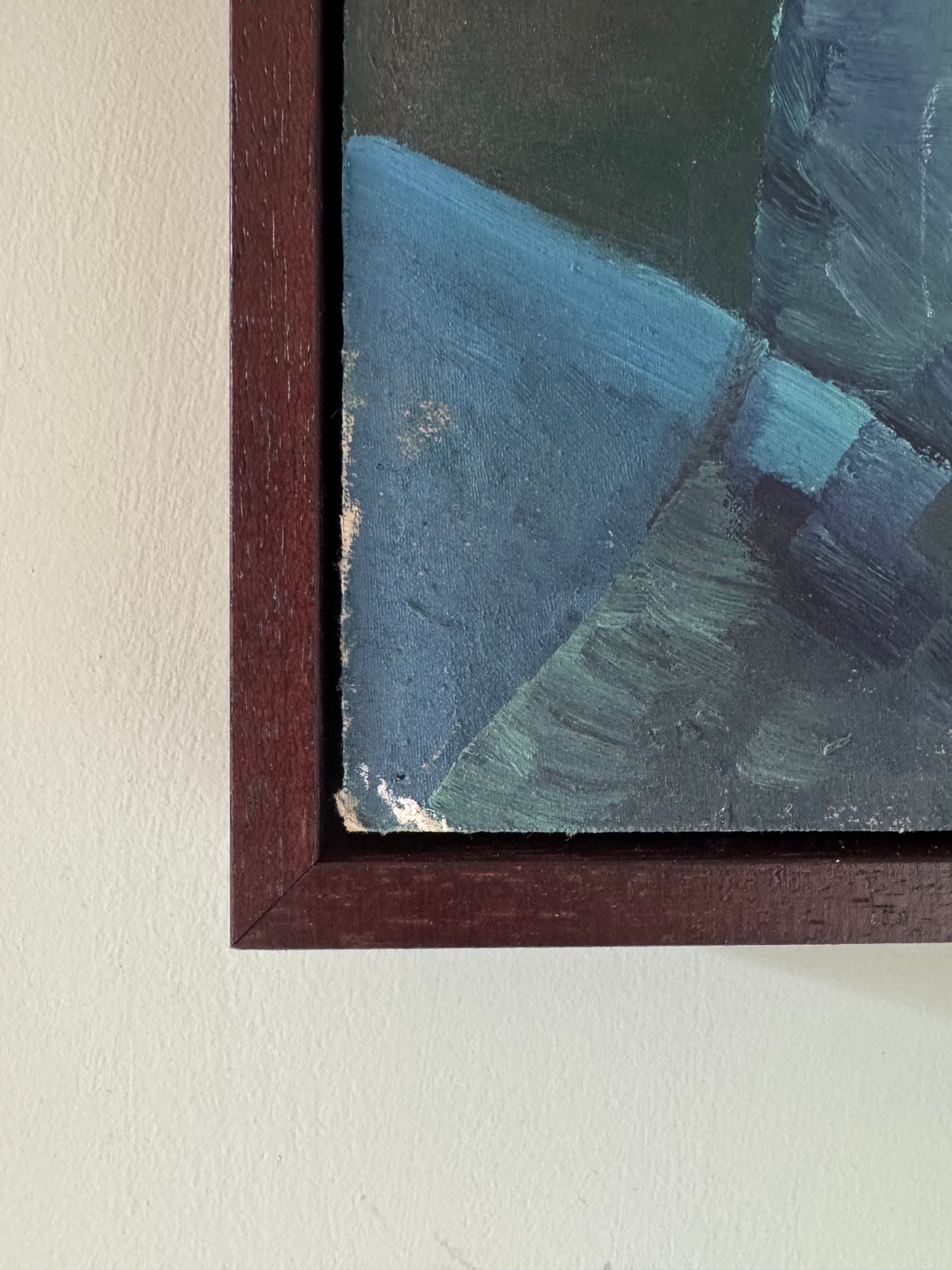 Original Vintage French Abstract Figurative Painting, 1958