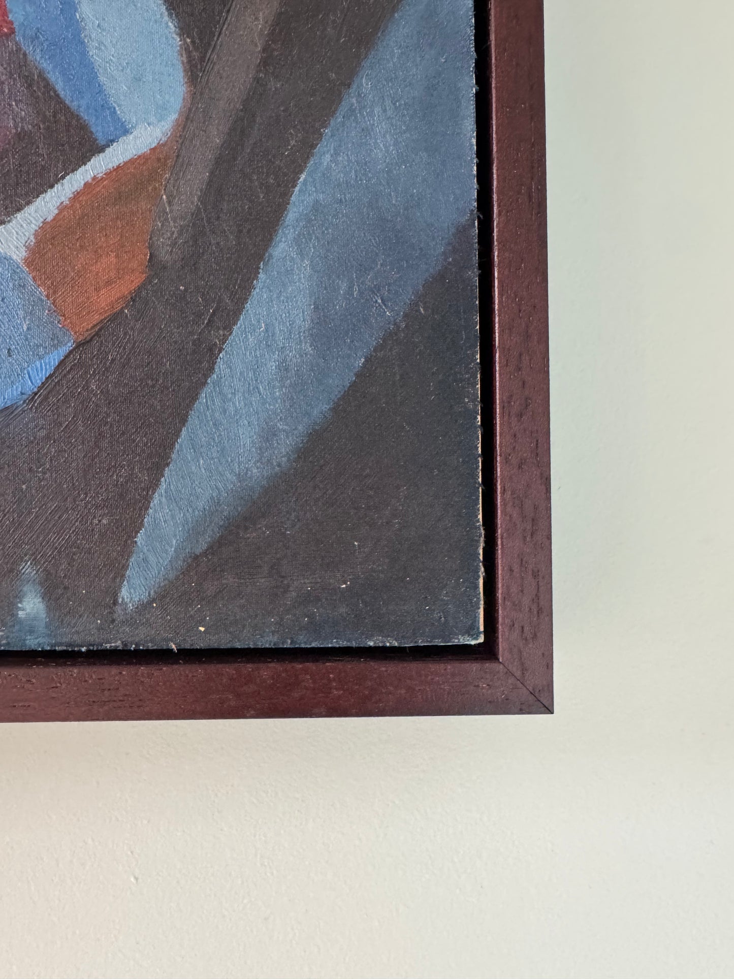 Original Vintage French Abstract Figurative Painting, 1958
