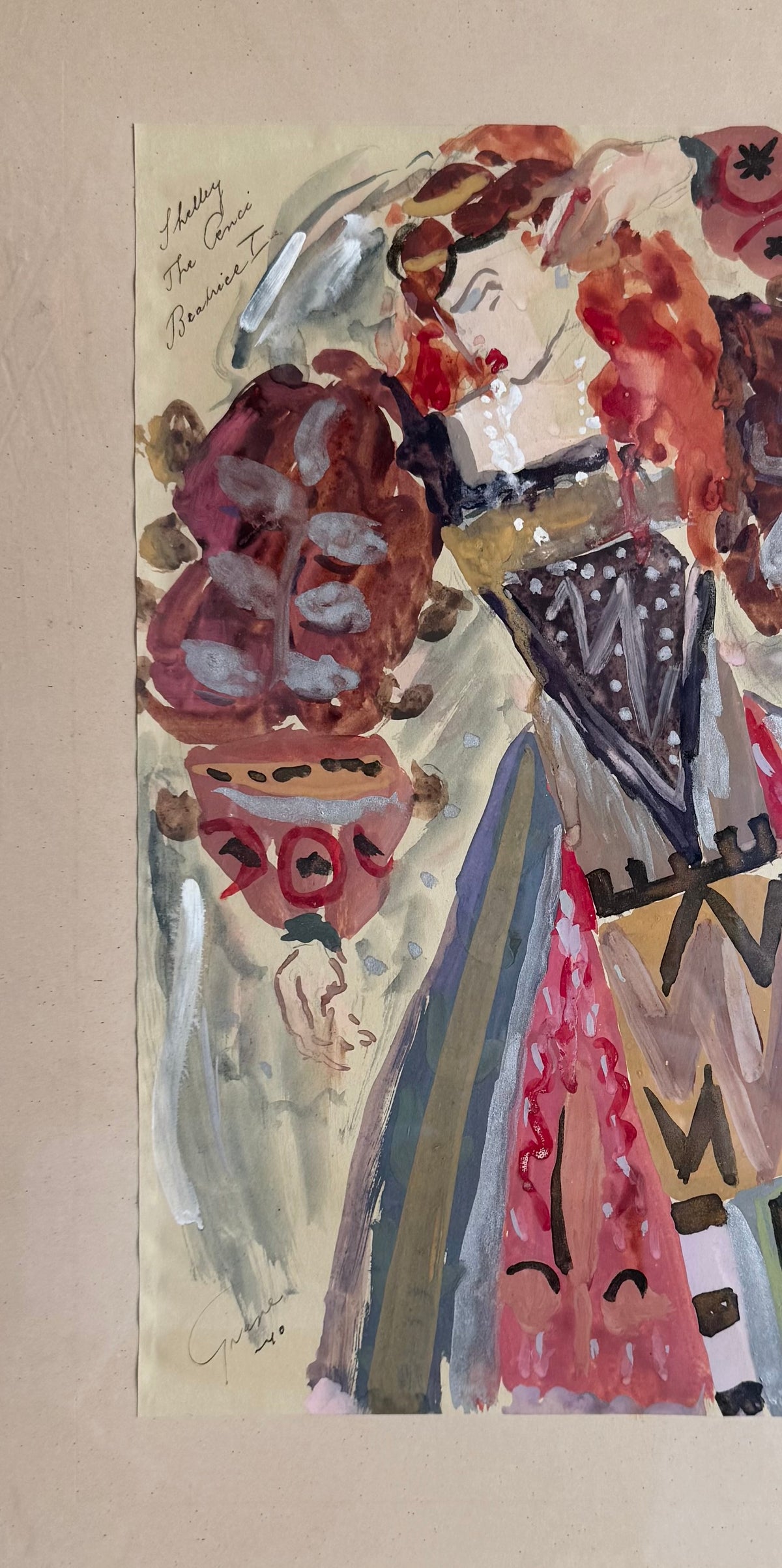 Costume Design for Beatrice Cenci