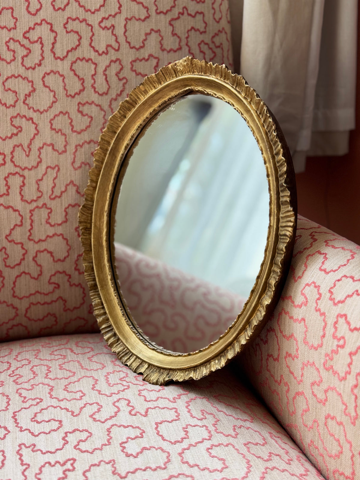 Gilt Oval Mirror