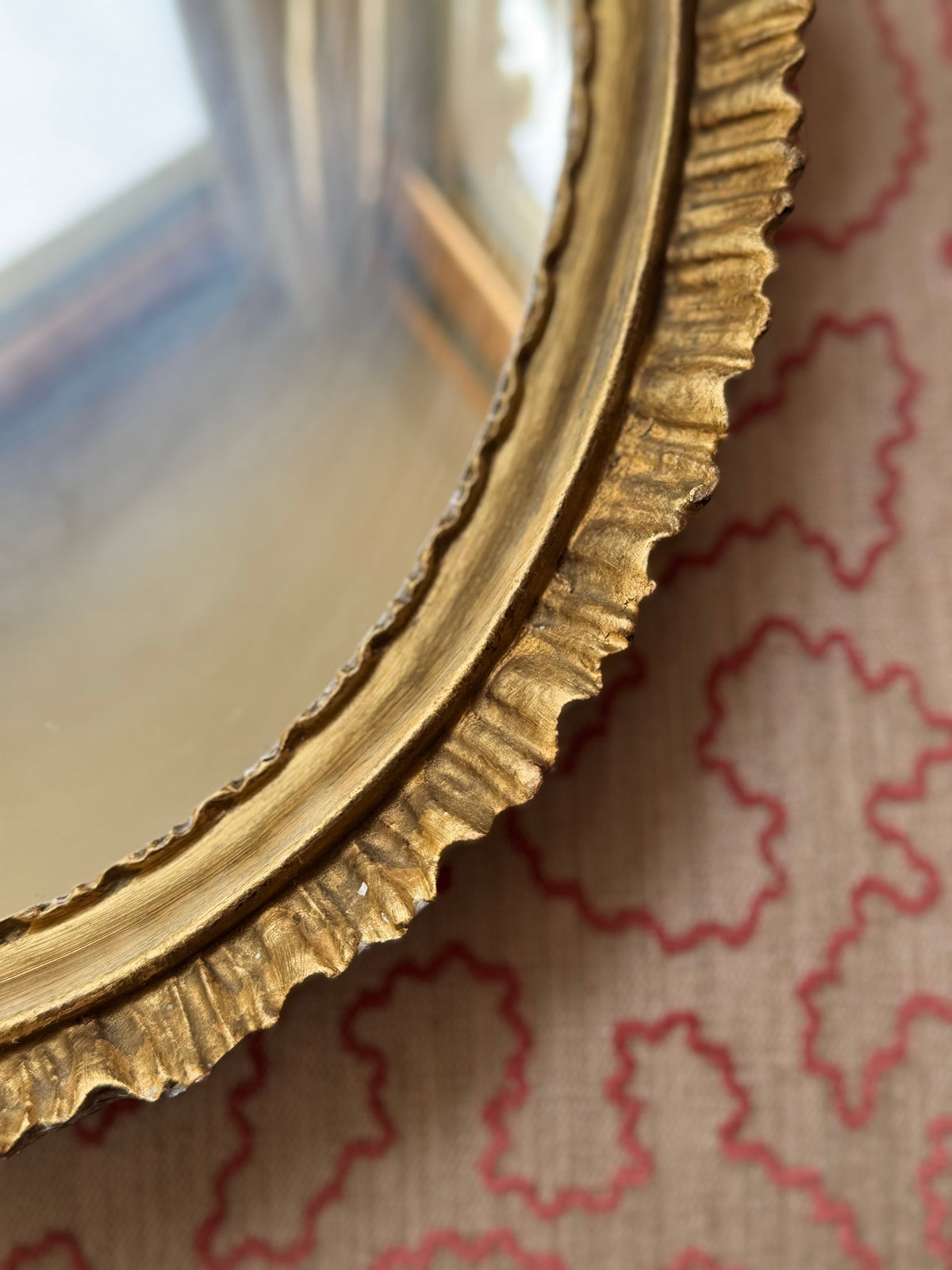 Gilt Oval Mirror