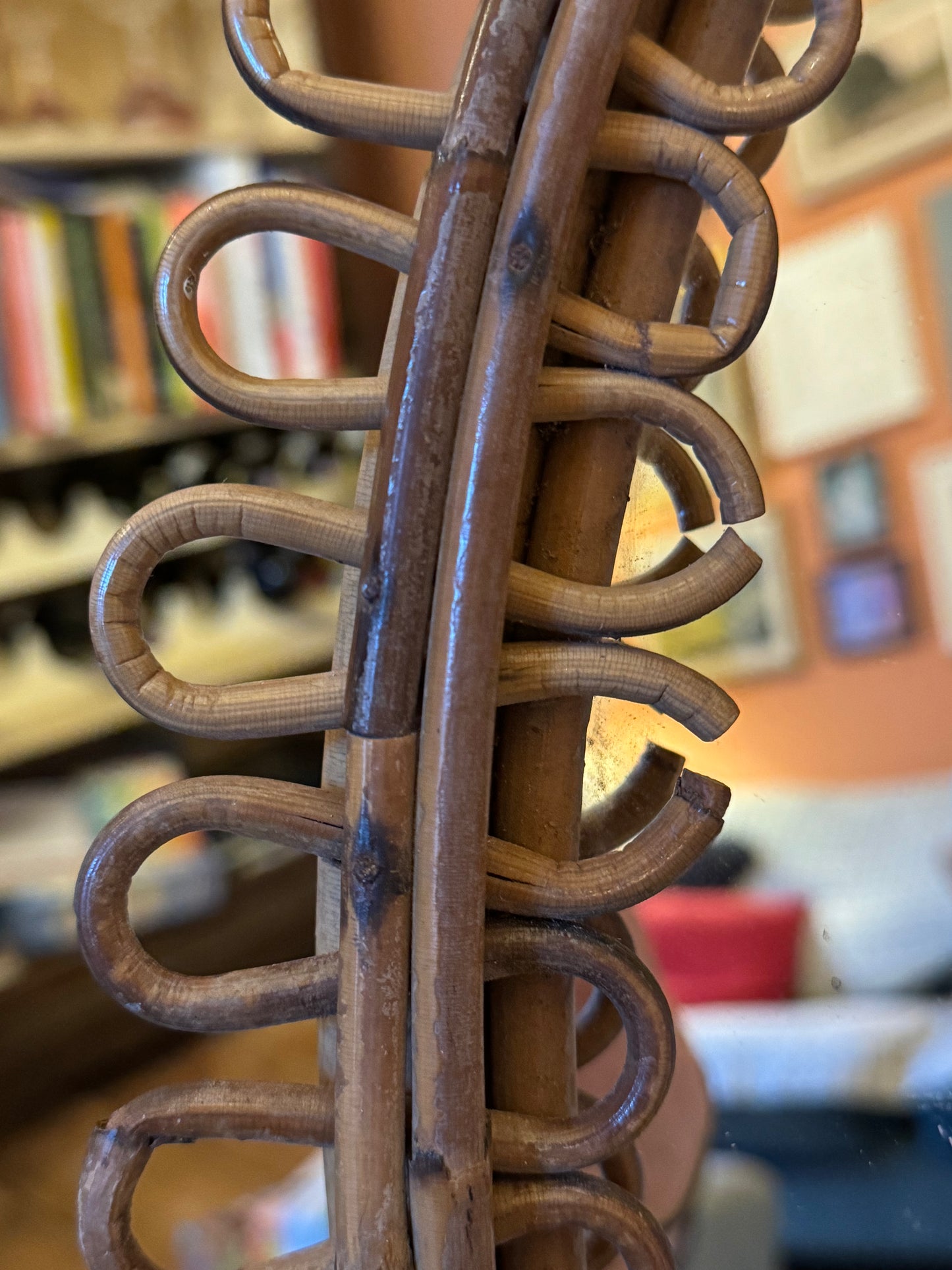 Franco Albini Oval Cane Loop Mirror
