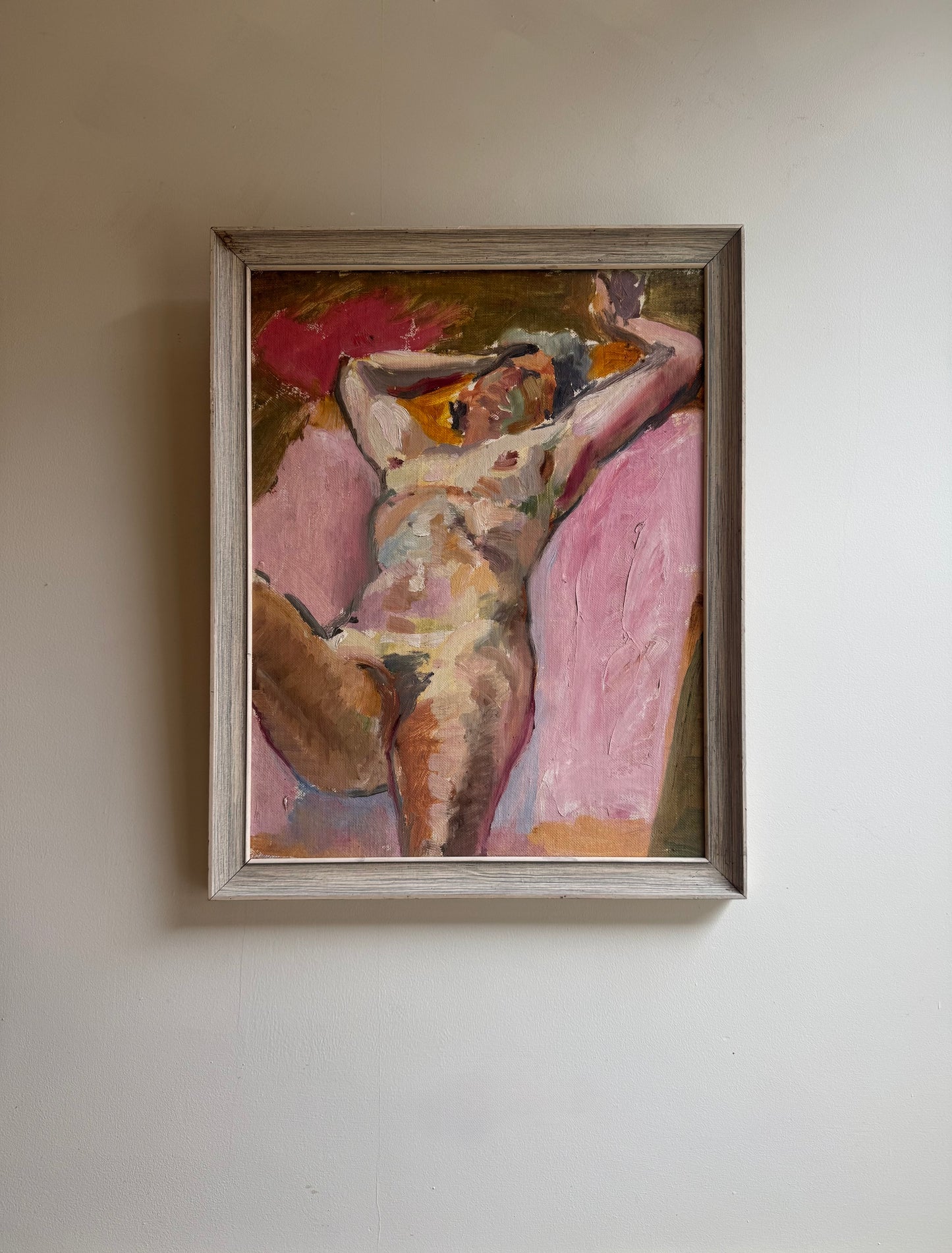 Reclining Nude on Pink