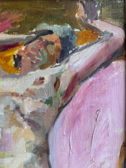 Reclining Nude on Pink