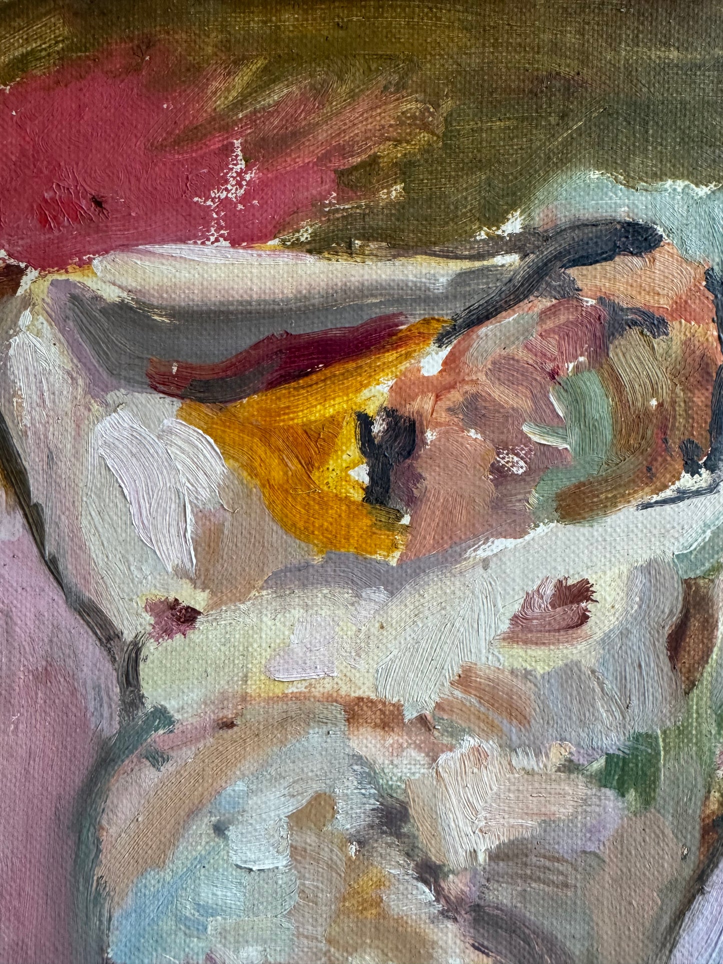 Reclining Nude on Pink