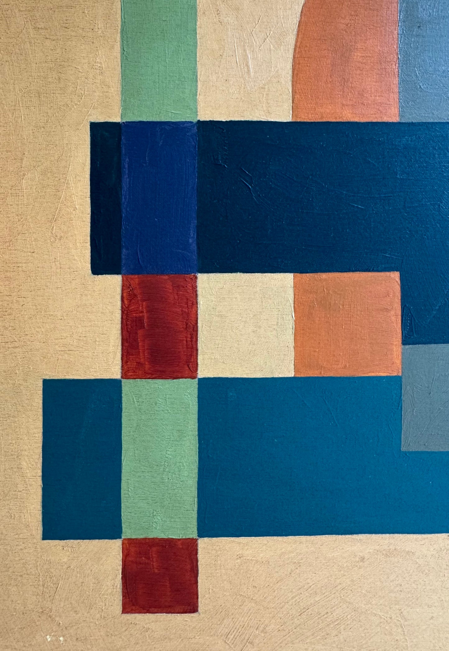 Ochre Geometric Abstract
