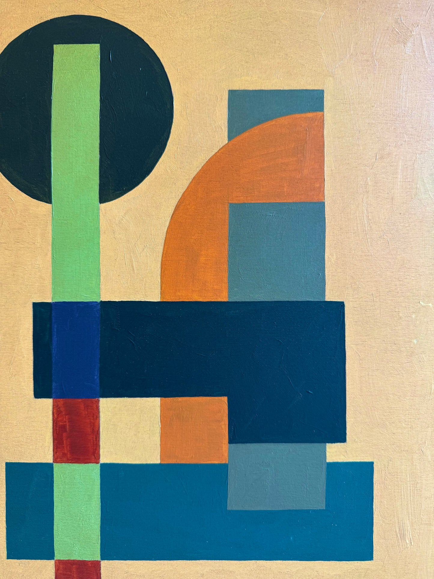 Ochre Geometric Abstract
