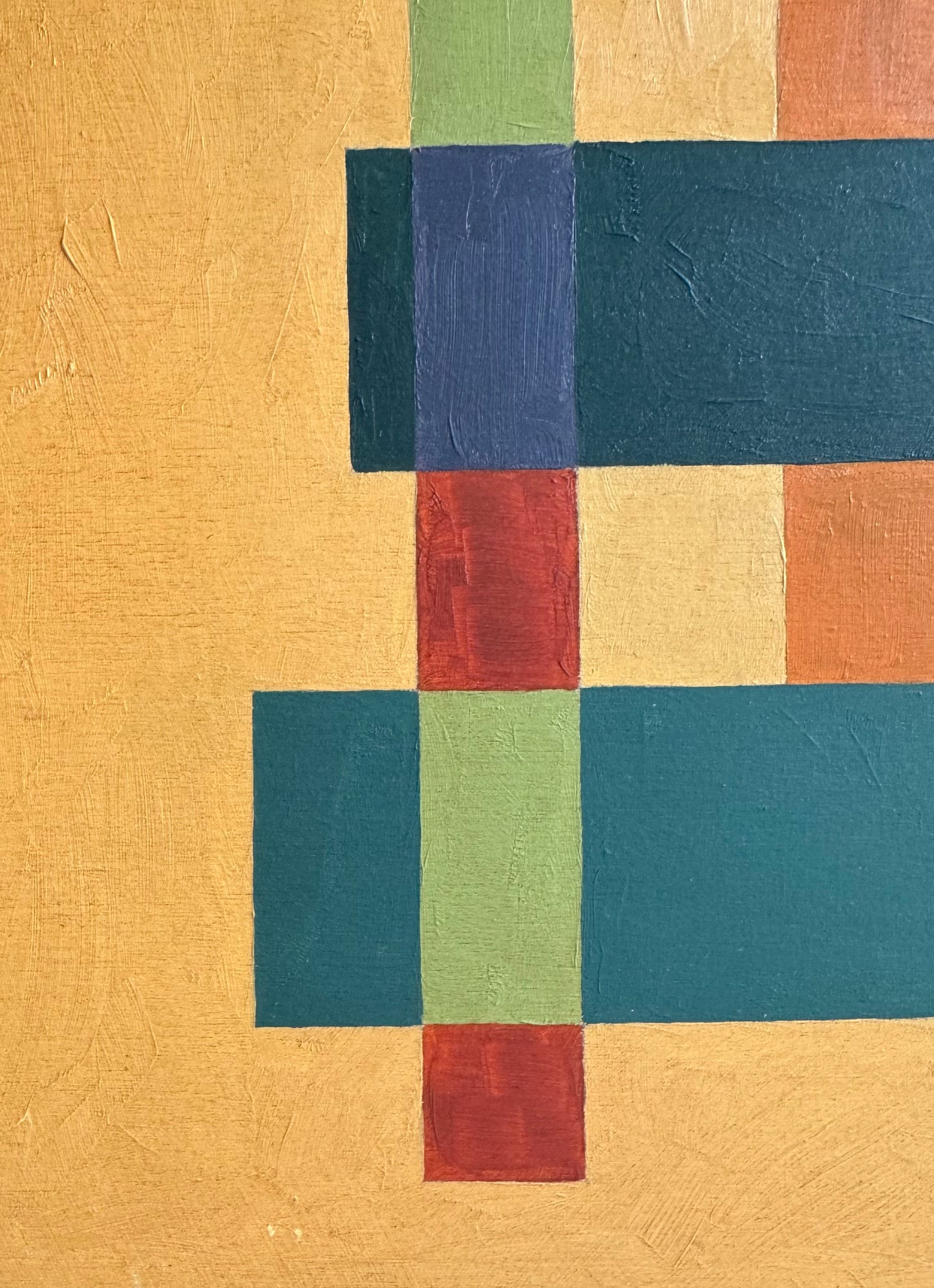 Ochre Geometric Abstract