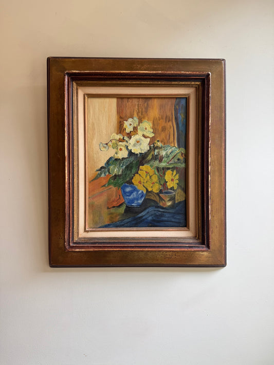 Blue Vase with Primroses