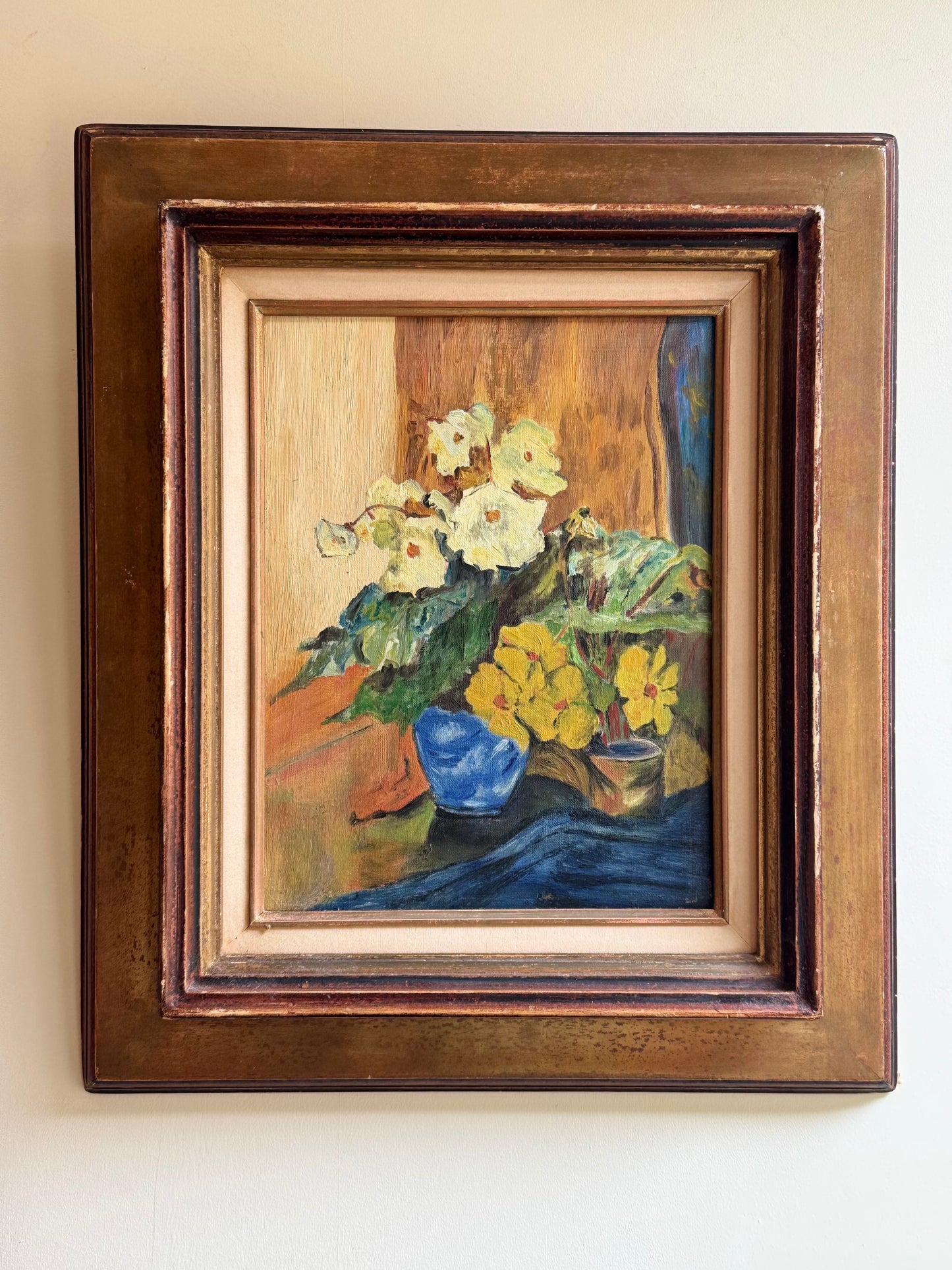 Blue Vase with Primroses