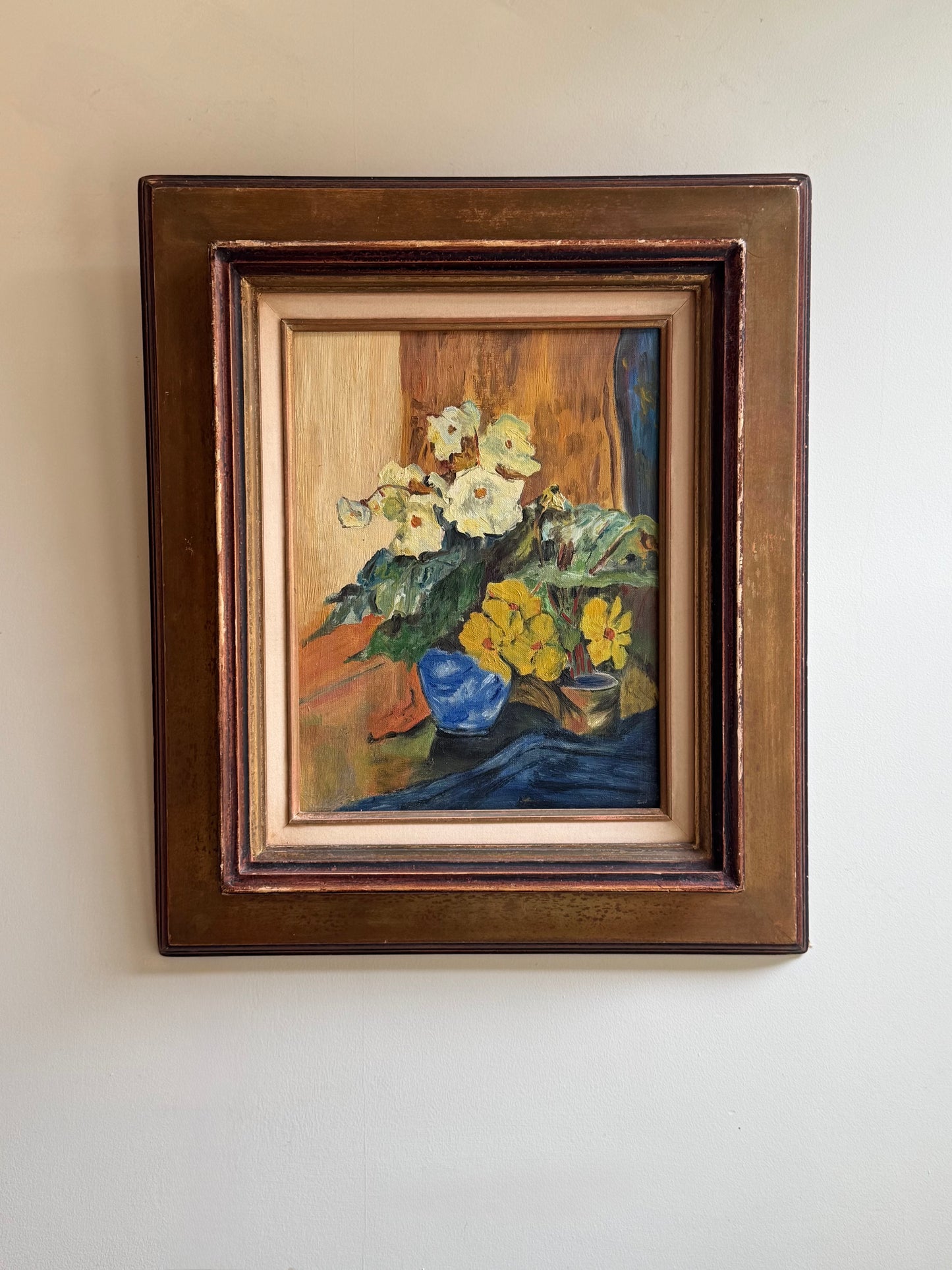 Blue Vase with Primroses