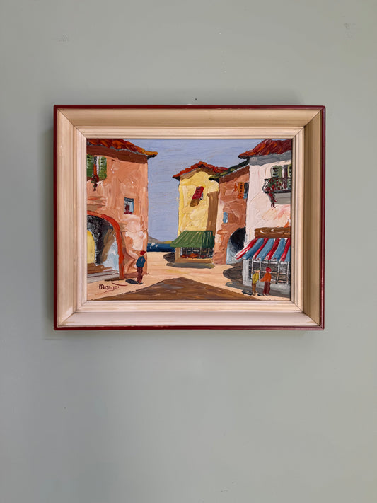 French Riviera Town Scene