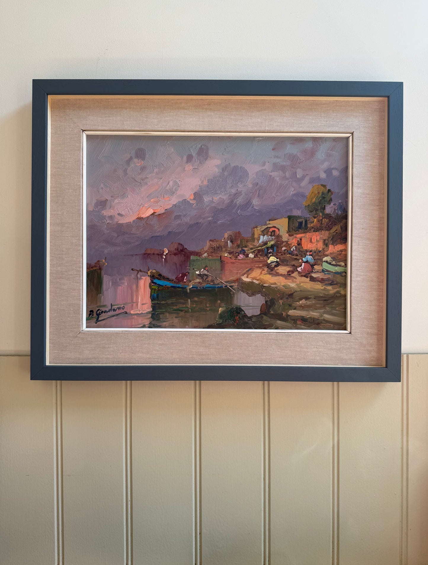 Italian Coastal Oil on Board
