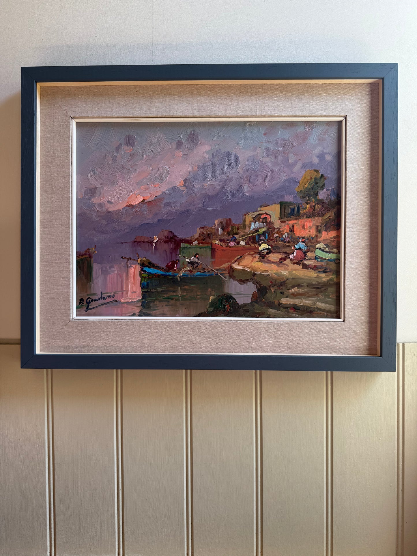 Italian Coastal Oil on Board