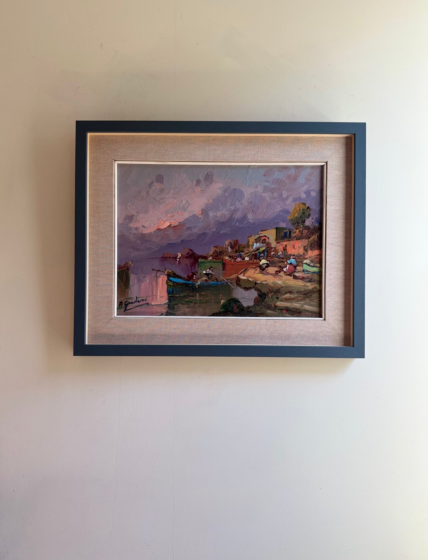Italian Coastal Oil on Board