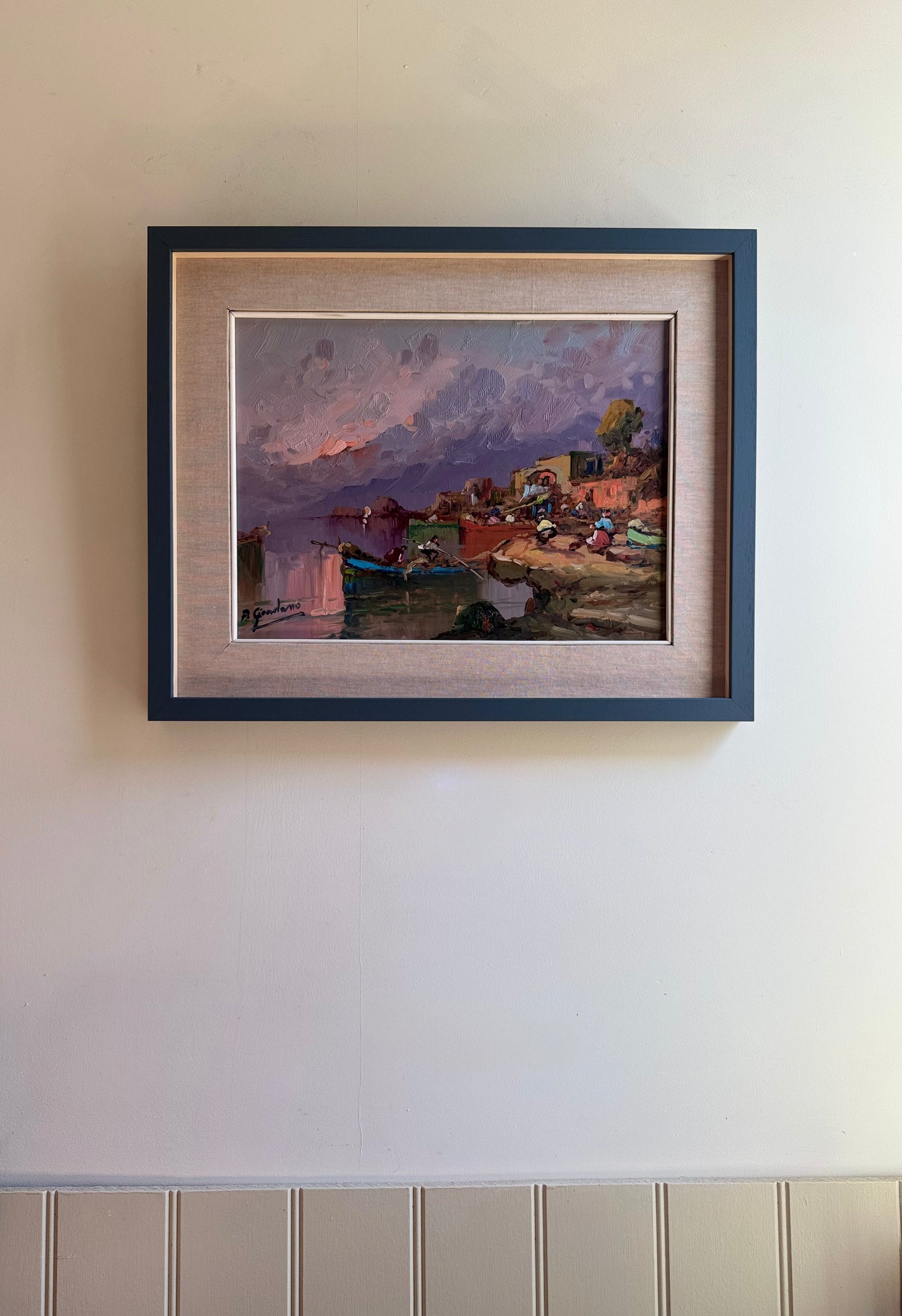 Italian Coastal Oil on Board