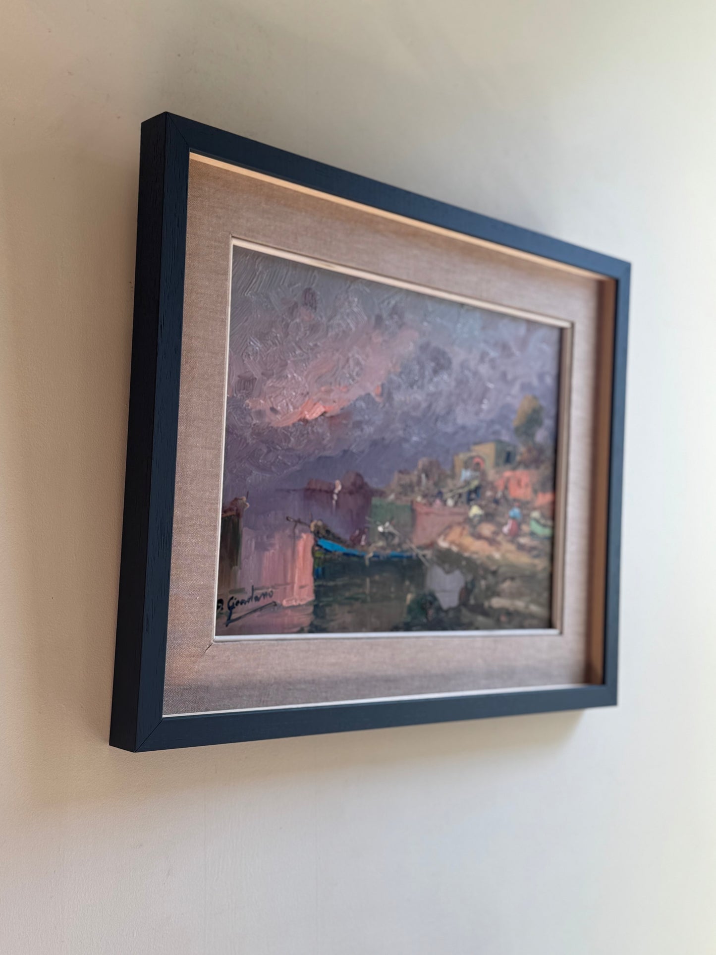 Italian Coastal Oil on Board